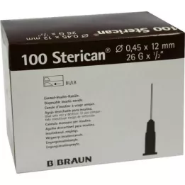 STERICAN Ins.Einm.Kan.26 Gx1/2 0,45x12 mm, 100 St