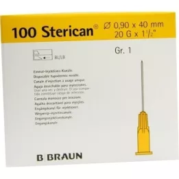 STERICAN Kanülen Luer-Lok 0,90x40 mm Gr.1 gelb, 100 St