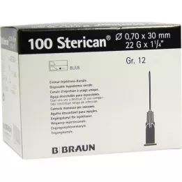 STERICAN Kanülen Luer-Lok 0,70x30 mm Gr.12 schwarz, 100 St