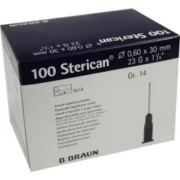 STERICAN Kanülen Luer-Lok 0,60x30 mm Gr.14 blau, 100 St