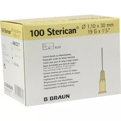 STERICAN Kanülen 19 Gx1 1/4 1,1x30 mm, 100 St