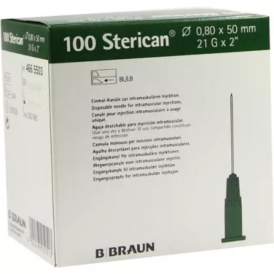 STERICAN Kanülen 21 Gx2 0,8x50 mm, 100 St