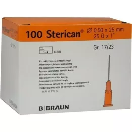 STERICAN Dentalkan.Luer 0,5x25 mm, 100 St