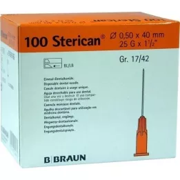 STERICAN Dentalkan.Luer 0,5x40 mm, 100 St