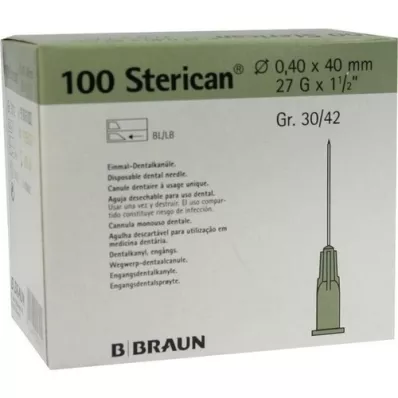 STERICAN Dentalkan.Luer 0,4x40 mm, 100 St STERICAN Dentalkan.Luer 0,4x40 mm, 100 St