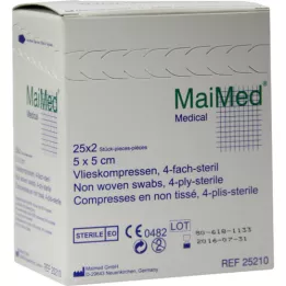 VLIESKOMPRESSEN 5x5 cm steril, 25X2 St