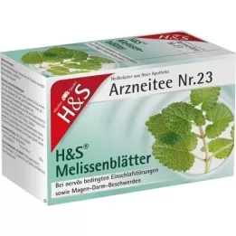 H&amp;S Melissenblätter Filterbeutel, 20X1.5 g