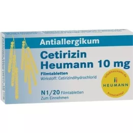 CETIRIZIN Heumann 10 mg Filmtabletten, 20 St