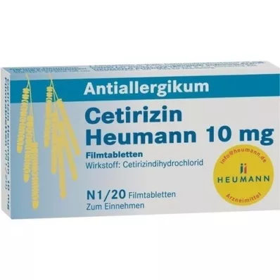 CETIRIZIN Heumann 10 mg Filmtabletten, 20 St