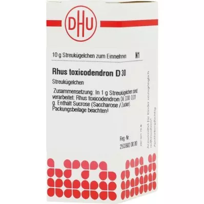 RHUS TOXICODENDRON D 30 Globuli, 10 g