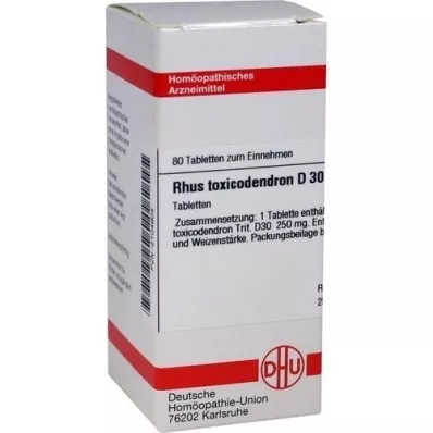 RHUS TOXICODENDRON D 30 Tabletten, 80 St RHUS TOXICODENDRON D 30 Tabletten, 80 St