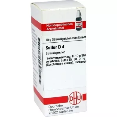 SULFUR D 4 Globuli, 10 g