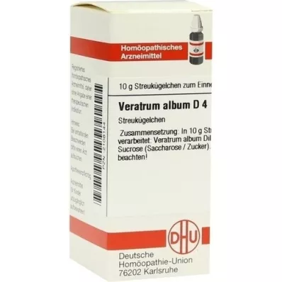 VERATRUM ALBUM D 4 Globuli, 10 g
