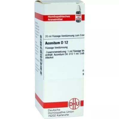 ACONITUM D 12 Dilution, 20 ml ACONITUM D 12 Dilution, 20 ml