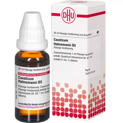CAUSTICUM HAHNEMANNI D 3 Dilution, 20 ml
