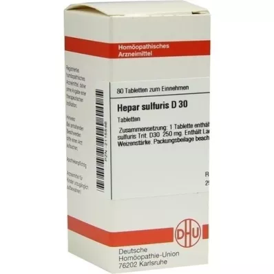 HEPAR SULFURIS D 30 Tabletten, 80 St