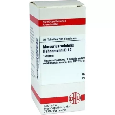MERCURIUS SOLUBILIS Hahnemanni D 12 Tabletten, 80 St