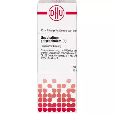 GNAPHALIUM POLYCEPHALUM D 3 Dilution, 20 ml