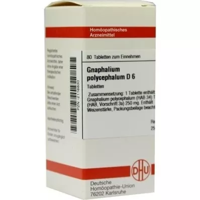 GNAPHALIUM POLYCEPHALUM D 6 Tabletten, 80 St