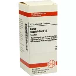 CARBO VEGETABILIS D 12 Tabletten, 80 St