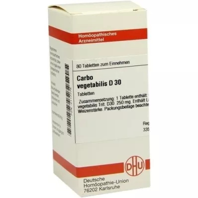 CARBO VEGETABILIS D 30 Tabletten, 80 St