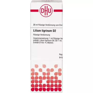 LILIUM TIGRINUM D 2 Dilution, 20 ml
