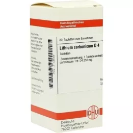 LITHIUM CARBONICUM D 4 Tabletten, 80 St