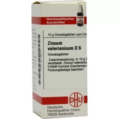 ZINCUM VALERIANICUM D 6 Globuli, 10 g