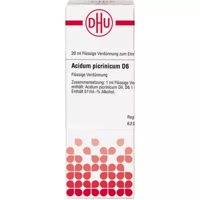ACIDUM PICRINICUM D 6 Dilution, 20 ml