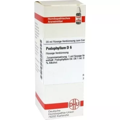 PODOPHYLLUM D 6 Dilution, 20 ml PODOPHYLLUM D 6 Dilution, 20 ml
