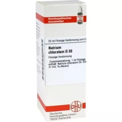 NATRIUM CHLORATUM D 30 Dilution, 20 ml NATRIUM CHLORATUM D 30 Dilution, 20 ml