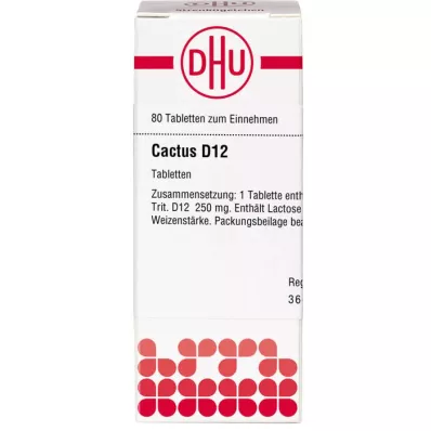 CACTUS D 12 Tabletten, 80 St