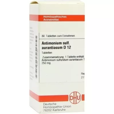 ANTIMONIUM SULFURATUM aurantiacum D 12 Tabletten, 80 St