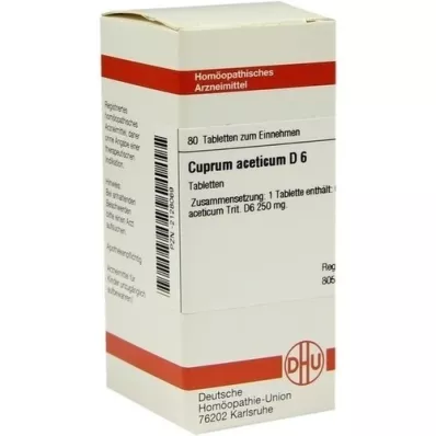 CUPRUM ACETICUM D 6 Tabletten, 80 St
