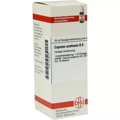 CUPRUM ACETICUM D 6 Dilution, 20 ml
