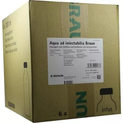 AQUA AD injectabilia m.Combikappe Infusionslsg., 6X1000 ml