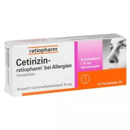 CETIRIZIN-ratiopharm bei Allergien 10 mg Filmtabl., 20 St