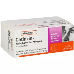 CETIRIZIN-ratiopharm bei Allergien 10 mg Filmtabl., 100 St
