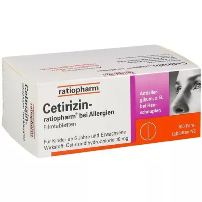 CETIRIZIN-ratiopharm bei Allergien 10 mg Filmtabl., 100 St