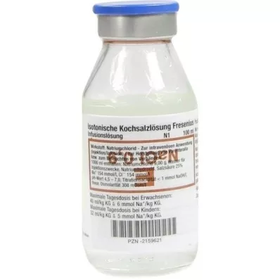 KOCHSALZLÖSUNG 0,9% Glasfl.Fresenius, 100 ml KOCHSALZLÖSUNG 0,9% Glasfl.Fresenius, 100 ml