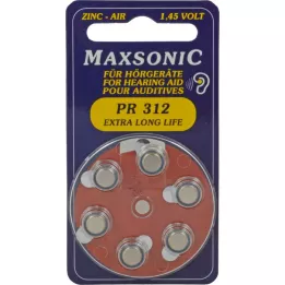 BATTERIEN f.Hörgeräte Maxsonic PR312, 6 St