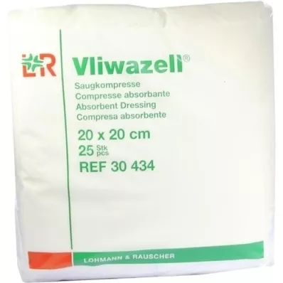 VLIWAZELL Saugkompressen unsteril 20x20 cm, 25 St