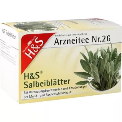 H&amp;S Salbeiblätter Tee Filterbeutel, 20X1.6 g
