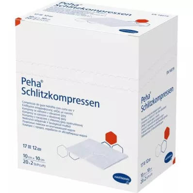 PEHA SCHLITZKOMPRESSEN 10x10 cm steril, 20X2 St