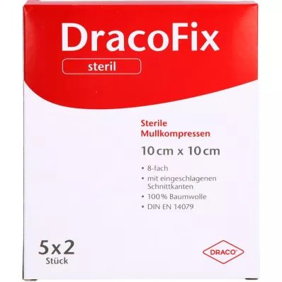 DRACOFIX PEEL Kompressen 10x10 cm steril 8fach, 5X2 St