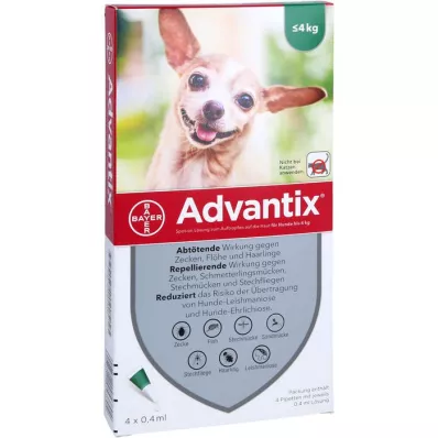 ADVANTIX Spot-on Lsg.z.Auftr.a.d.H.f.Hund bis 4 kg, 4 St