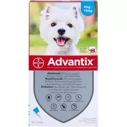 ADVANTIX Spot-on Lsg.z.Auftr.a.d.H.f.Hund 4-10 kg, 4 St