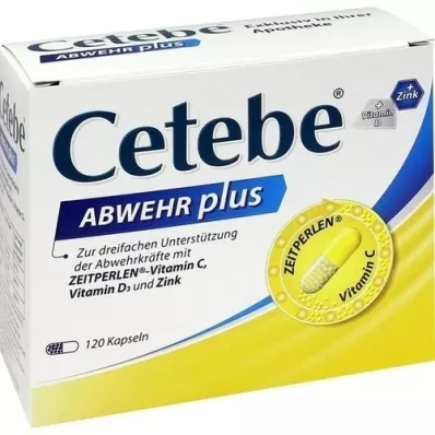 CETEBE ABWEHR plus Vitamin C+Vitamin D3+Zink Kaps., 120 St