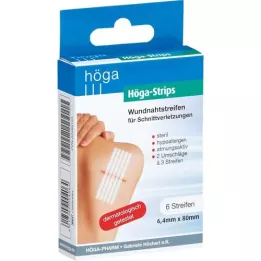 WUNDNAHTSTREIFEN Höga-Strips 6,4x80 mm, 2X3 St