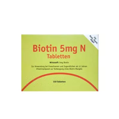 BIOTIN 5 mg N Tabletten, 150 St BIOTIN 5 mg N Tabletten, 150 St